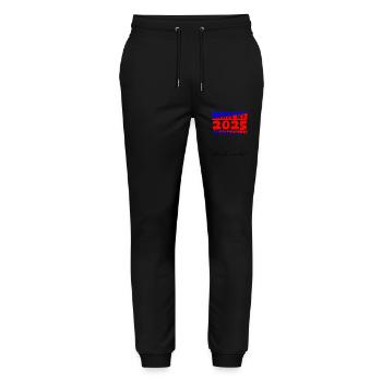 Jugendweihe 2025 Gästebuch Geschenk Mädchen Jungen - Stanley/Stella Unisex Bio Jogginghose Mover  - Schwarz - Vorne - Marisol (170cm) & Nik (191cm)