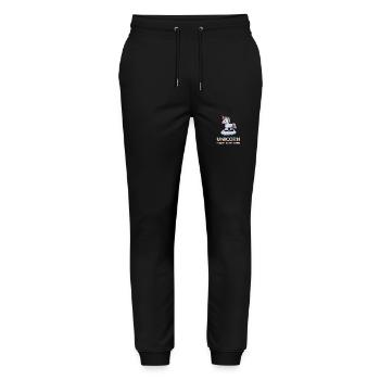 Unicorn Mode Activated - Stanley/Stella Mover Unisex Organic Jogging Trousers - black - Front - Marisol (170cm) & Nik (191cm)