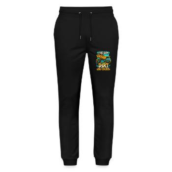 J’ai de la saleté Je vais être un grand cousin - Pantalon de jogging bio MOVER Stanley/Stella unisexe - noir - Devant - Marisol (170cm) & Nik (191cm)