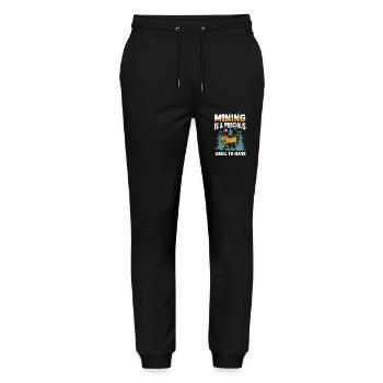 Mining Is A Precious Skill To Have - Stanley/Stella Unisex Bio Jogginghose Mover  - Schwarz - Vorne - Marisol (170cm) & Nik (191cm)