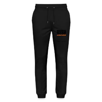 Jugendweihe 2025 Gästebuch Geschenk Mädchen Jungen - Stanley/Stella Unisex Bio Jogginghose Mover  - Schwarz - Vorne - Marisol (170cm) & Nik (191cm)