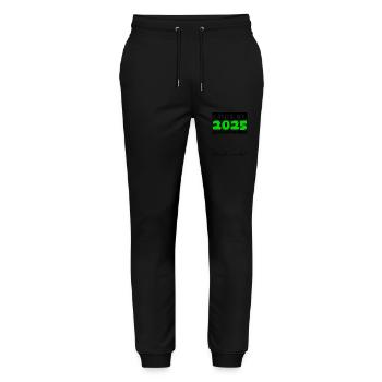 Jugendweihe 2025 Gästebuch Geschenk Mädchen Jungen - Stanley/Stella Unisex Bio Jogginghose Mover  - Schwarz - Vorne - Marisol (170cm) & Nik (191cm)
