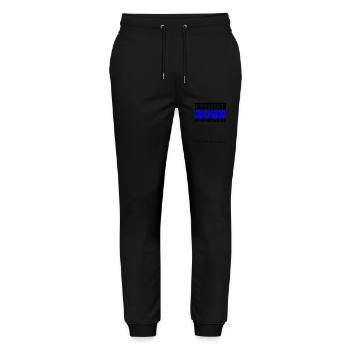 Jugendweihe 2025 Gästebuch Geschenk Mädchen Jungen - Stanley/Stella Unisex Bio Jogginghose Mover  - Schwarz - Vorne - Marisol (170cm) & Nik (191cm)
