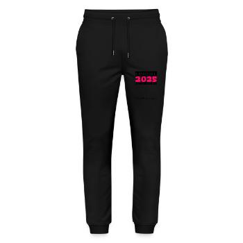 Jugendweihe 2025 Gästebuch Geschenk Mädchen Jungen - Stanley/Stella Unisex Bio Jogginghose Mover  - Schwarz - Vorne - Marisol (170cm) & Nik (191cm)