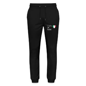 Mein Herz für Italien - Stanley/Stella Unisex Bio Jogginghose Mover  - Schwarz - Vorne - Marisol (170cm) & Nik (191cm)