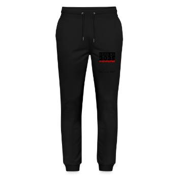 Jugendweihe 2025 Gästebuch Geschenk Mädchen Jungen - Stanley/Stella Unisex Bio Jogginghose Mover  - Schwarz - Vorne - Marisol (170cm) & Nik (191cm)