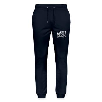 Industriekletterer Tower Climber Industrieklettern - Stanley/Stella Unisex Bio Jogginghose Mover  - Navy - Vorne - Marisol (170cm) & Nik (191cm)