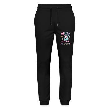 Mum Of the Birthday Girl Dracon Family Party - Stanley/Stella Mover Unisex Organic Jogging Trousers - black - Front - Marisol (170cm) & Nik (191cm)