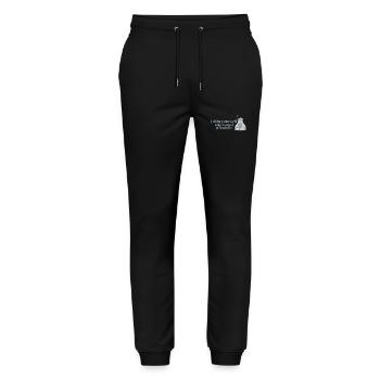 Motivationsbär Motivational Bear - Stanley/Stella Mover Unisex Organic Jogging Trousers - black - Front - Marisol (170cm) & Nik (191cm)