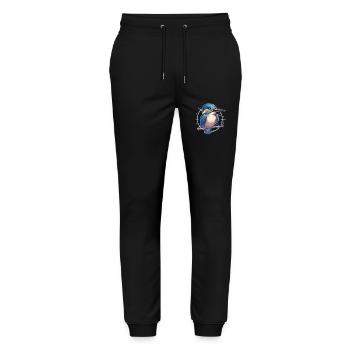 Kingfishers Kingfisher - Stanley/Stella Mover Unisex Organic Jogging Trousers - black - Front - Marisol (170cm) & Nik (191cm)