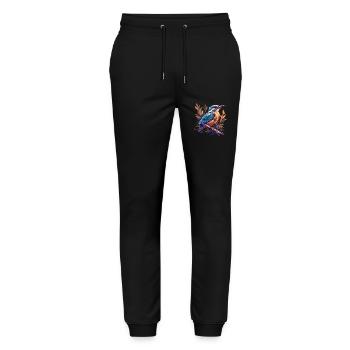 Kingfishers Kingfisher - Stanley/Stella Mover Unisex Organic Jogging Trousers - black - Front - Marisol (170cm) & Nik (191cm)
