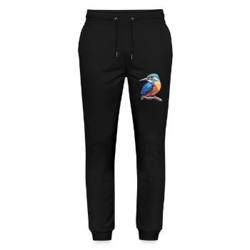 Kingfishers Kingfisher - Stanley/Stella Mover Unisex Organic Jogging Trousers - black - Front - Marisol (170cm) & Nik (191cm)