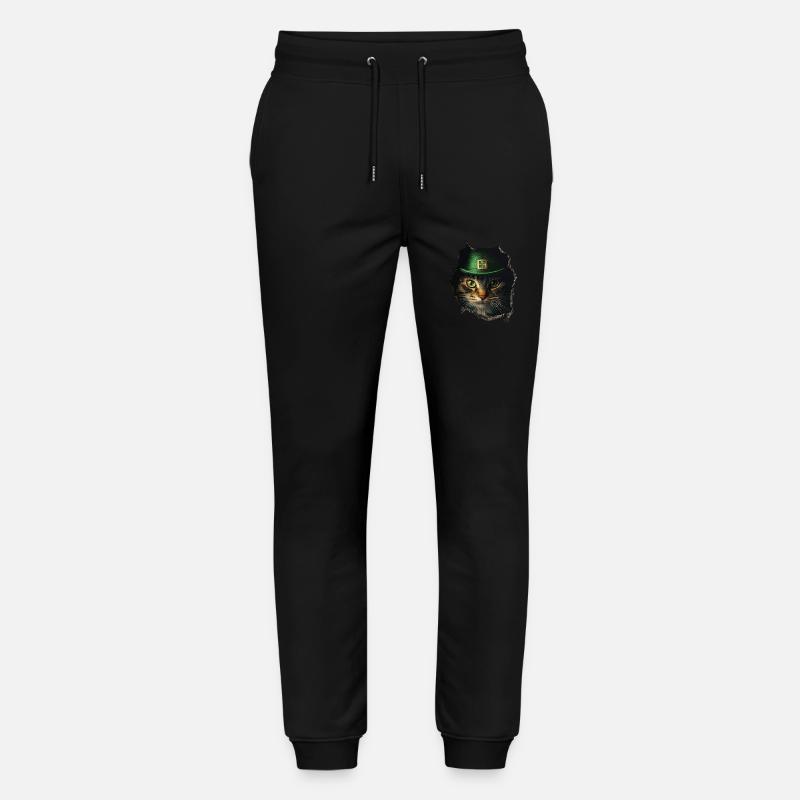 St. Patrick Katze - Stanley/Stella Unisex Bio Jogginghose Mover  - Schwarz