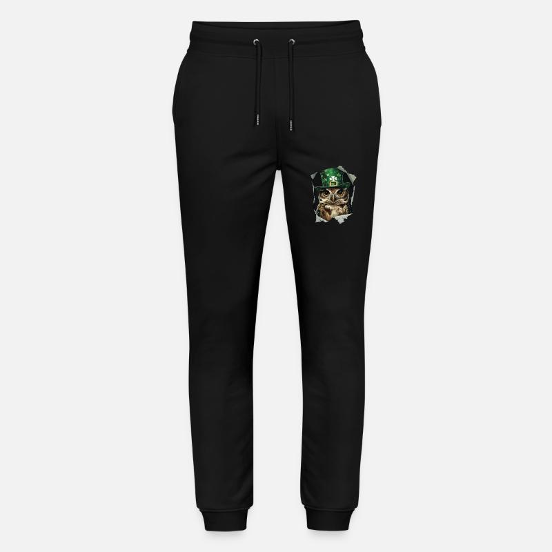 St. Patrick Eule - Stanley/Stella Unisex Bio Jogginghose Mover  - Schwarz