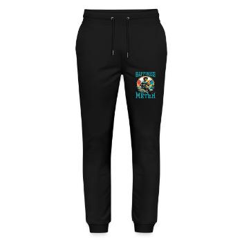 Kiteboarding Happiness Meter Water Sports Surfing - Stanley/Stella Mover Unisex Organic Jogging Trousers - black - Front - Marisol (170cm) & Nik (191cm)
