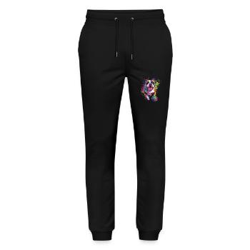Bulldogge - Stanley/Stella Unisex Bio Jogginghose Mover  - Schwarz - Vorne - Marisol (170cm) & Nik (191cm)