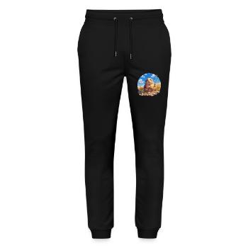 Lemmings Lemming - Stanley/Stella Mover Unisex Organic Jogging Trousers - black - Front - Marisol (170cm) & Nik (191cm)