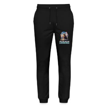 Lemmings Lemming - Stanley/Stella Mover Unisex Organic Jogging Trousers - black - Front - Marisol (170cm) & Nik (191cm)