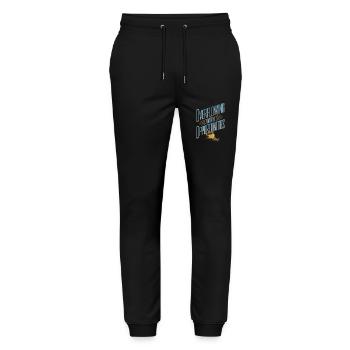 Manifesting Abundance with Possibilities - Stanley/Stella Mover Unisex Organic Jogging Trousers - black - Front - Marisol (170cm) & Nik (191cm)