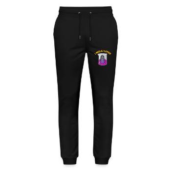 1 Mole/L - Stanley/Stella Mover Unisex Organic Jogging Trousers - black - Front - Marisol (170cm) & Nik (191cm)