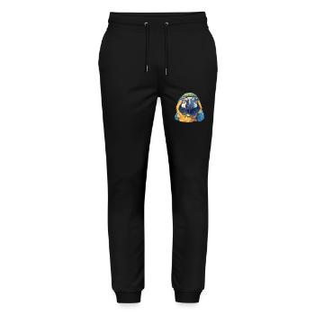 Macaw's Era - Stanley/Stella Mover Unisex Organic Jogging Trousers - black - Front - Marisol (170cm) & Nik (191cm)