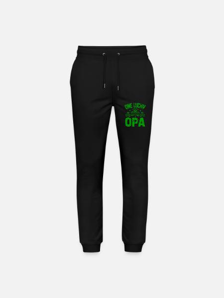 One Lucky OPA - Stanley/Stella Mover Unisex Organic Jogging Trousers - black