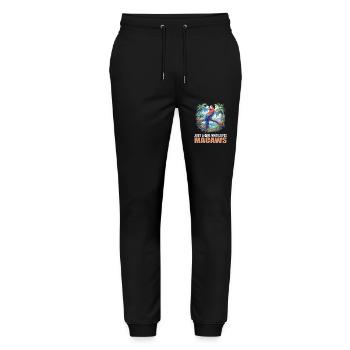 Macaw's Era - Stanley/Stella Mover Unisex Organic Jogging Trousers - black - Front - Marisol (170cm) & Nik (191cm)
