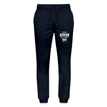 Team Adrian Lifetime Member Funny Name Adrian - Stanley/Stella Mover Unisex Organic Jogging Trousers - navy - Front - Marisol (170cm) & Nik (191cm)
