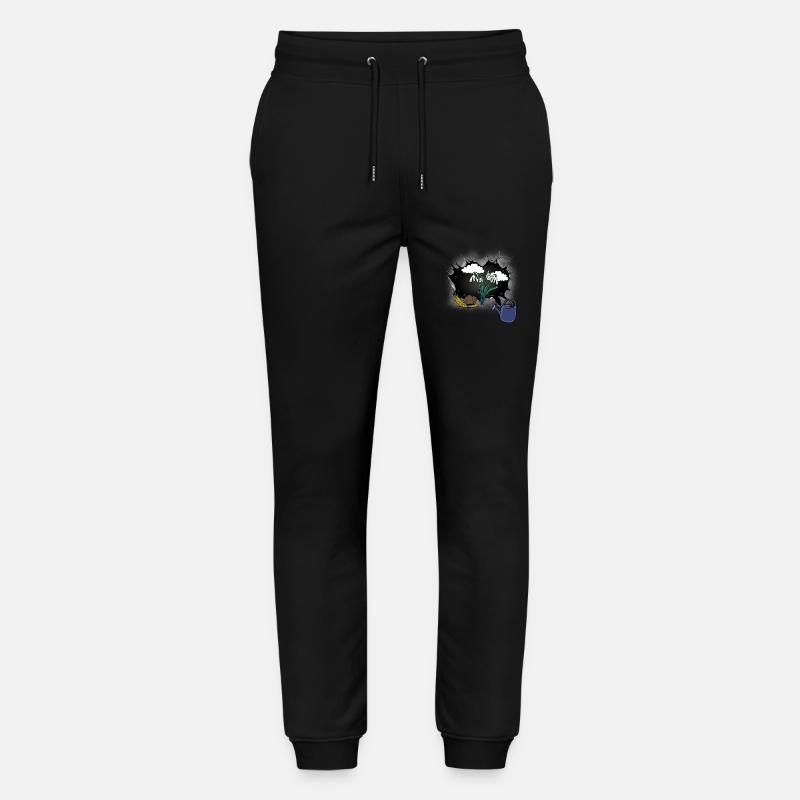 perce-neige fleur escargot escargot - Pantalon de jogging bio MOVER Stanley/Stella unisexe - noir