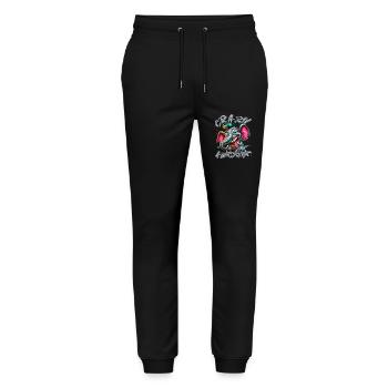 Crazy but Awesome Elephant Comic Style - Stanley/Stella Mover Unisex Organic Jogging Trousers - black - Front - Marisol (170cm) & Nik (191cm)