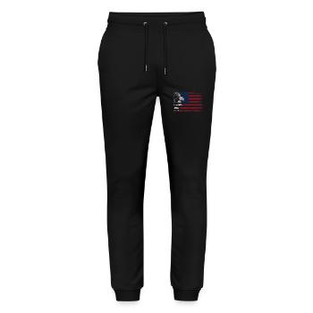 Plant Lover Gardening American - Stanley/Stella Mover Unisex Organic Jogging Trousers - black - Front - Marisol (170cm) & Nik (191cm)