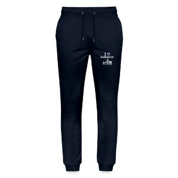 I Love Bangkok Cool Thailand Golden Gate Brücke - Stanley/Stella Unisex Bio Jogginghose Mover  - Navy - Vorne - Marisol (170cm) & Nik (191cm)