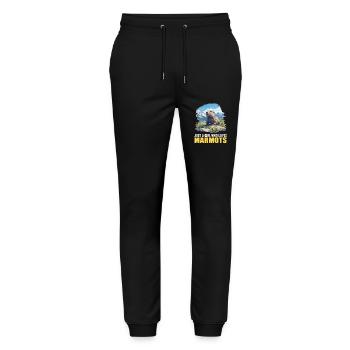 Marmots Groundhog - Stanley/Stella Mover Unisex Organic Jogging Trousers - black - Front - Marisol (170cm) & Nik (191cm)