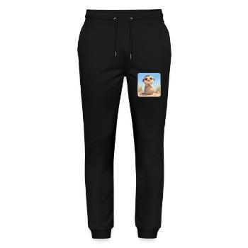 Meerkat Erdmännchen - Stanley/Stella Unisex Bio Jogginghose Mover  - Schwarz - Vorne - Marisol (170cm) & Nik (191cm)
