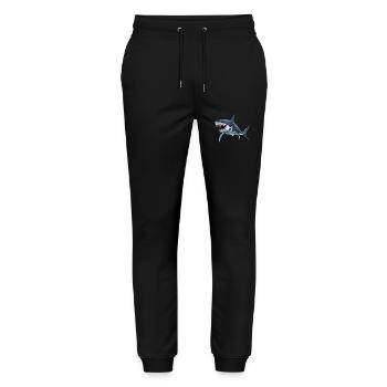 Megalodons Megalodon - Stanley/Stella Mover Unisex Organic Jogging Trousers - black - Front - Marisol (170cm) & Nik (191cm)