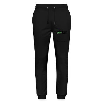 Gästebuch Einschulung 2025 Junge Mädchen Schulkind - Stanley/Stella Unisex Bio Jogginghose Mover  - Schwarz - Vorne - Marisol (170cm) & Nik (191cm)