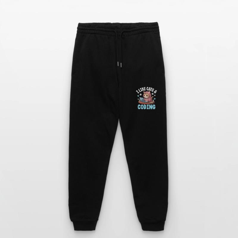 J’aime les chats et le design de nerd du codage Pantalon de jogging bio MOVER Stanley/Stella unisexe