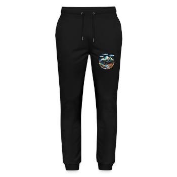 Hope On The Trails In The Countryside - Stanley/Stella Mover Unisex Organic Jogging Trousers - black - Front - Marisol (170cm) & Nik (191cm)
