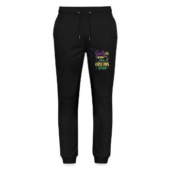Girls Trip New Orleans 2028 - Stanley/Stella Mover Unisex Organic Jogging Trousers - black - Front - Marisol (170cm) & Nik (191cm)