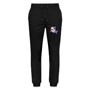 Requins Requin - Pantalon de jogging bio MOVER Stanley/Stella unisexe - noir - Devant - Marisol (170cm) & Nik (191cm)