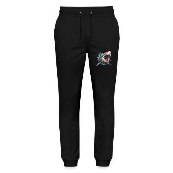 Sharks Shark - Stanley/Stella Mover Unisex Organic Jogging Trousers - black - Front - Marisol (170cm) & Nik (191cm)