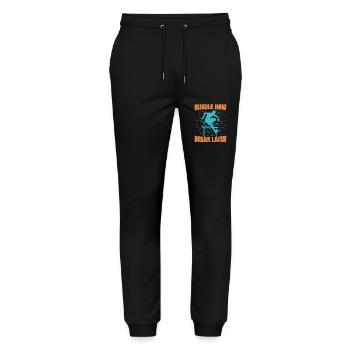 Track And Field Athletes Hurdle Now Break Later - Stanley/Stella Mover Unisex Organic Jogging Trousers - black - Front - Marisol (170cm) & Nik (191cm)