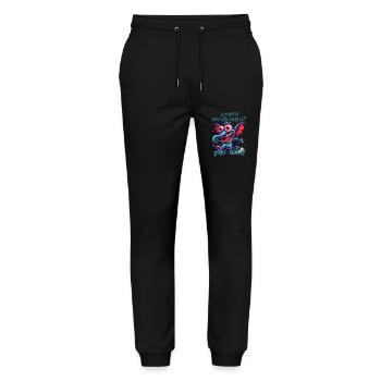Better crazy than one of you – elephant - Stanley/Stella Mover Unisex Organic Jogging Trousers - black - Front - Marisol (170cm) & Nik (191cm)