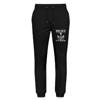When your dead inside but it's easter - Stanley/Stella Mover Unisex Organic Jogging Trousers - black - Front - Marisol (170cm) & Nik (191cm)