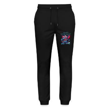 Lieber durchgeknallt als einer von euch – Elefant - Stanley/Stella Unisex Bio Jogginghose Mover  - Schwarz - Vorne - Marisol (170cm) & Nik (191cm)
