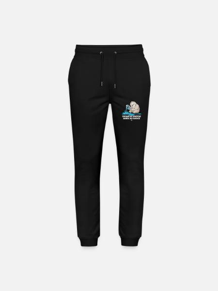 Aquarius-Zodiac Sloth Unique Natural - Stanley/Stella Mover Unisex Organic Jogging Trousers - black