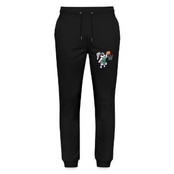 Basket Bunny Easter - Stanley/Stella Mover Unisex Organic Jogging Trousers - black - Front - Marisol (170cm) & Nik (191cm)