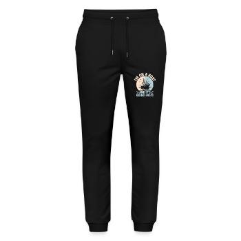 Ich bin auf einem Boot und es geht schnell Paddelboot - Stanley/Stella Unisex Bio Jogginghose Mover  - Schwarz - Vorne - Marisol (170cm) & Nik (191cm)