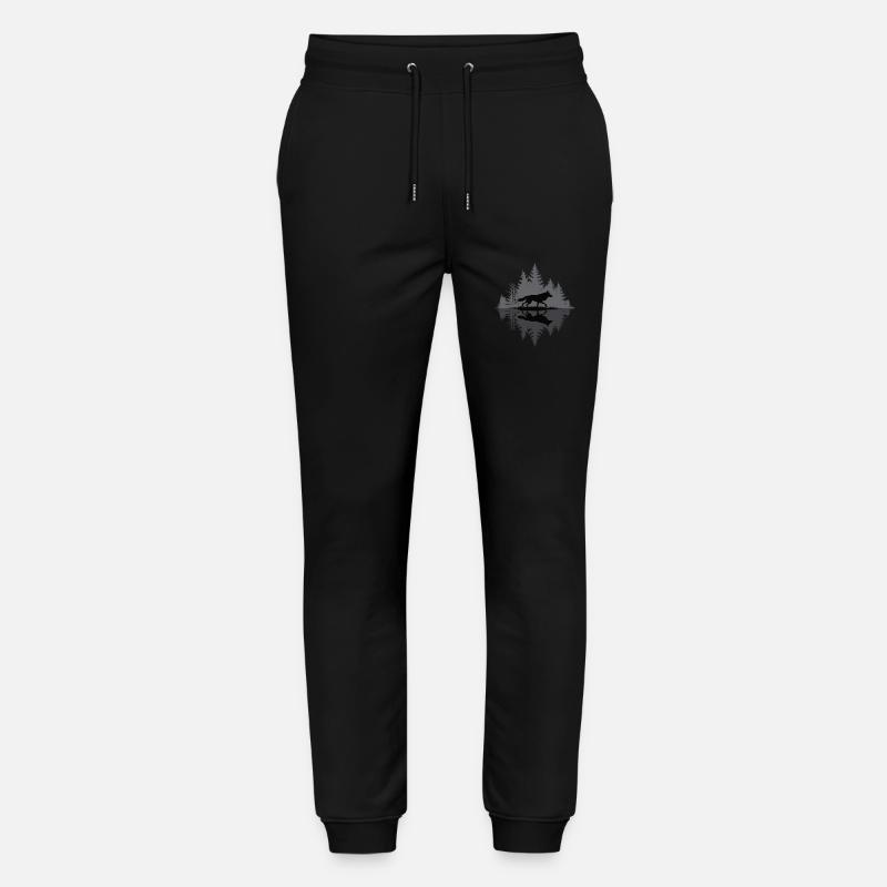 Wolf im dunklen Wald - Stanley/Stella Unisex Bio Jogginghose Mover  - Schwarz