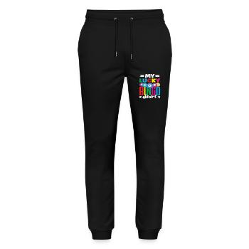 Bingo My Lucky Charm Player - Stanley/Stella Mover Unisex Organic Jogging Trousers - black - Front - Marisol (170cm) & Nik (191cm)